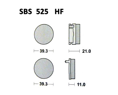 Plaquette frein avant</br>SBS - 529 HF -</br>HONDA FL 250