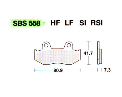 Brake pad</br>SBS - 558SI -</br>ATC HONDA 250/350